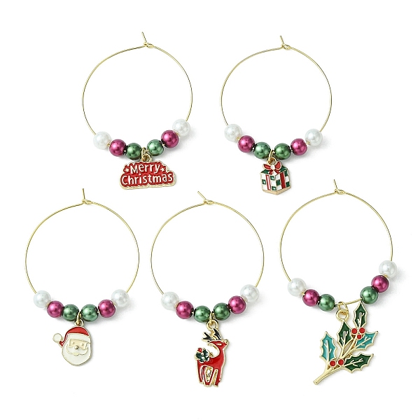 PandaHall Christmas Theme Plastic Beaded 316 Surgical Stainless Steel Wine Glass Charms, with Alloy Enamel Charms, Mixed Shapes, 59~75mm...
PandaHall Christmas Theme Plastic Beaded 316 Surgical Stainless Steel Wine Glass Charms, with Alloy Enamel Charms, Mixed Shapes, 59~75mm...