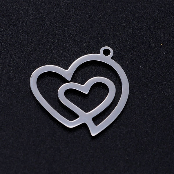 PandaHall 201 Stainless Steel Pendants, Heart with Heart, Stainless Steel Color, 20x19.5x1mm, Hole: 1.5mm 201 Stainless Steel Heart
PandaHall 201 Stainless Steel Pendants, Heart with Heart, Stainless Steel Color, 20x19.5x1mm, Hole: 1.5mm 201 Stainless Steel Heart