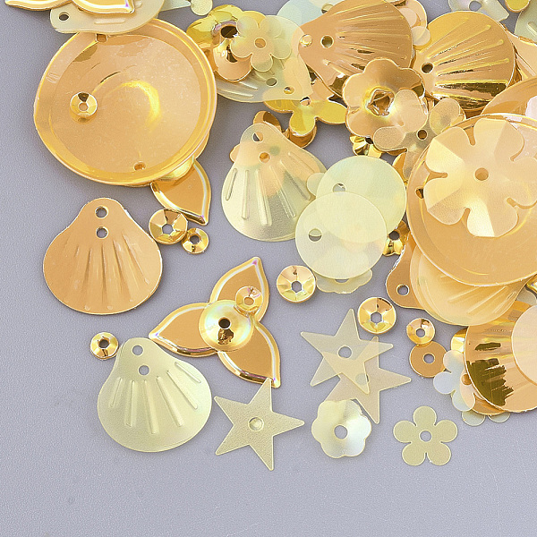 PandaHall Ornament Accessories, PVC Plastic Paillette/Sequins Beads, Mixed Shapes, Goldenrod, 3~21x3~21x0.4~3mm, Hole: 1~1.6mm PVC Mixed..., Gold
PandaHall Ornament Accessories, PVC Plastic Paillette/Sequins Beads, Mixed Shapes, Goldenrod, 3~21x3~21x0.4~3mm, Hole: 1~1.6mm PVC Mixed..., Gold