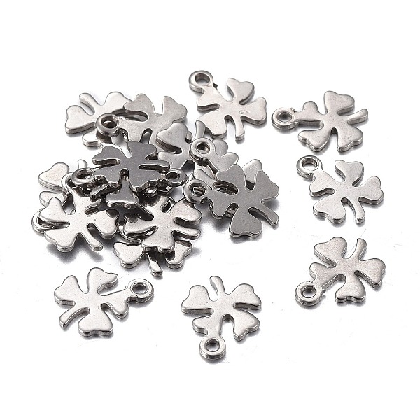 PandaHall 201 Stainless Steel Charms, Laser Cut, Clover, Stainless Steel Color, 10x8x1mm, Hole: 1.2mm 201 Stainless Steel Clover
PandaHall 201 Stainless Steel Charms, Laser Cut, Clover, Stainless Steel Color, 10x8x1mm, Hole: 1.2mm 201 Stainless Steel Clover