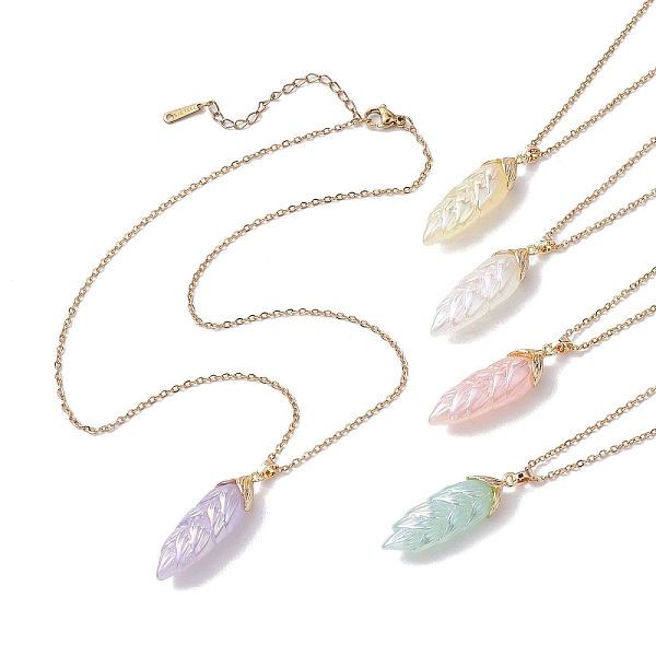 PandaHall Resin Leaf Pendant Necklaces, with 304 Stainless Steel Cable Chains, Mixed Color, 15.75 inch(40cm) Red Agate Leaf Multicolor
PandaHall Resin Leaf Pendant Necklaces, with 304 Stainless Steel Cable Chains, Mixed Color, 15.75 inch(40cm) Red Agate Leaf Multicolor