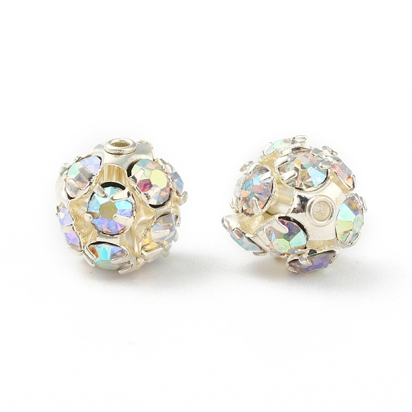 PandaHall Brass Rhinestone Beads, Grade A, Silver Color Plated, AB Color, Clear AB, Size: about 8mm in diameter, hole: 1mm Brass+Rhinestone..., White
PandaHall Brass Rhinestone Beads, Grade A, Silver Color Plated, AB Color, Clear AB, Size: about 8mm in diameter, hole: 1mm Brass+Rhinestone..., White