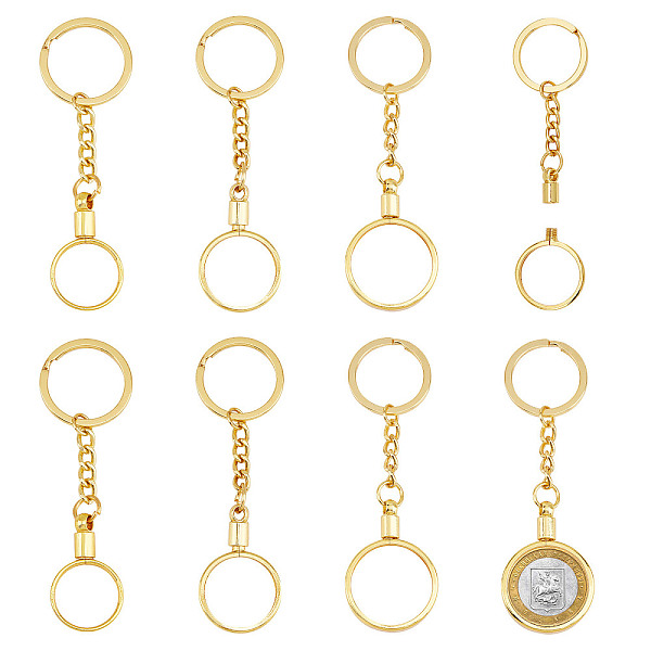 PandaHall arricraft 6 Pcs Coin Holder Keychain, 0.76/0.93/1.1 Inch Medallion Holder with Key Ring, Golden Zinc Alloy Coin Bezel Key Ring for...
PandaHall arricraft 6 Pcs Coin Holder Keychain, 0.76/0.93/1.1 Inch Medallion Holder with Key Ring, Golden Zinc Alloy Coin Bezel Key Ring for...