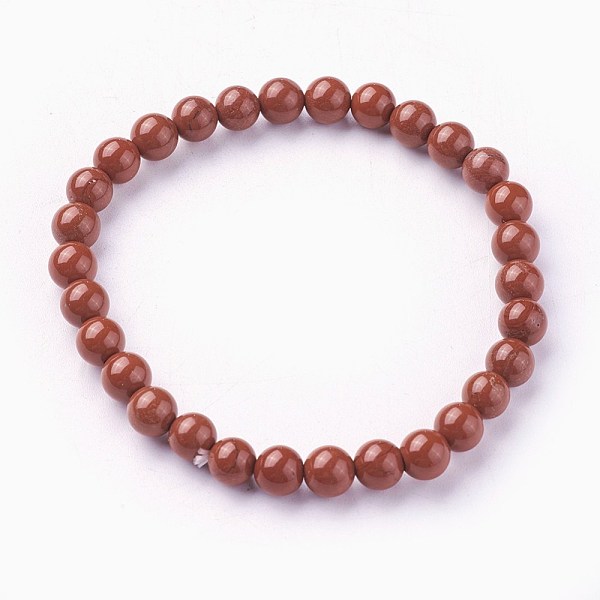 PandaHall Natural Red Jasper Beads Stretch Bracelets, Round, 1-7/8 inch~2-1/8 inch(4.9~5.3cm), Beads: 6~7mm Red Jasper
PandaHall Natural Red Jasper Beads Stretch Bracelets, Round, 1-7/8 inch~2-1/8 inch(4.9~5.3cm), Beads: 6~7mm Red Jasper