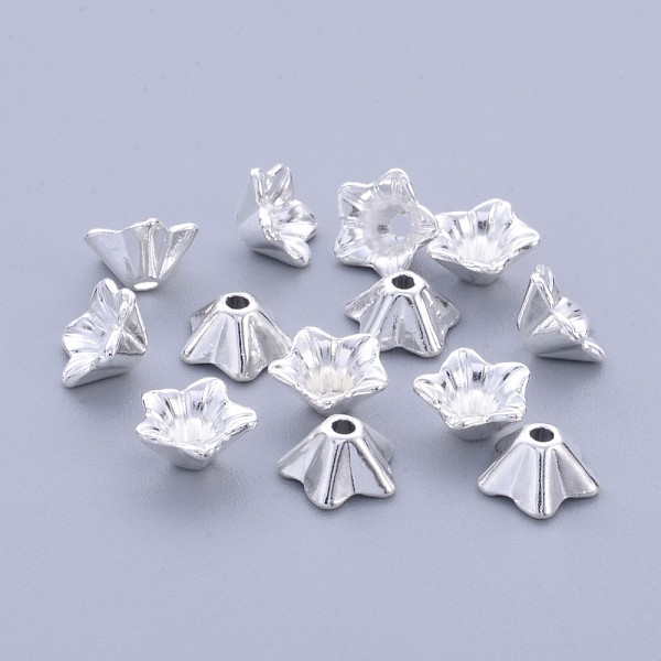 PandaHall Tibetan Style Alloy Bead Caps, Lead Free and Cadmium Free, Flower, Silver Color Plated, 8.5x5mm, Hole: 1mm Alloy
PandaHall Tibetan Style Alloy Bead Caps, Lead Free and Cadmium Free, Flower, Silver Color Plated, 8.5x5mm, Hole: 1mm Alloy
