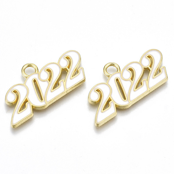 PandaHall Alloy Enamel Pendants, Cadmium Free & Lead Free, New Year 2022, Golden, White, 19x38x2mm, Hole: 4mm Alloy+Enamel Number White
PandaHall Alloy Enamel Pendants, Cadmium Free & Lead Free, New Year 2022, Golden, White, 19x38x2mm, Hole: 4mm Alloy+Enamel Number White