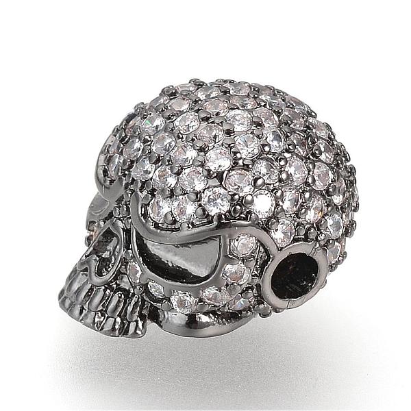 PandaHall Brass Micro Pave Cubic Zirconia Beads, Skull, Gunmetal, 13x10.5x10mm, Hole: 2mm Brass+Cubic Zirconia Skull
PandaHall Brass Micro Pave Cubic Zirconia Beads, Skull, Gunmetal, 13x10.5x10mm, Hole: 2mm Brass+Cubic Zirconia Skull