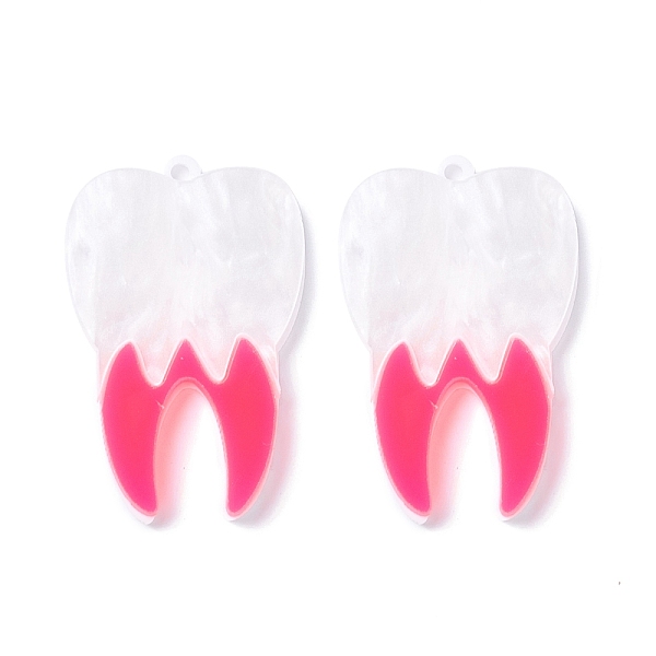 PandaHall Two Tone Acrylic Pendants, Tooth Shapes, Hot Pink, 39.5x25.6x4mm, Hole: 2mm Acrylic Others
PandaHall Two Tone Acrylic Pendants, Tooth Shapes, Hot Pink, 39.5x25.6x4mm, Hole: 2mm Acrylic Others
