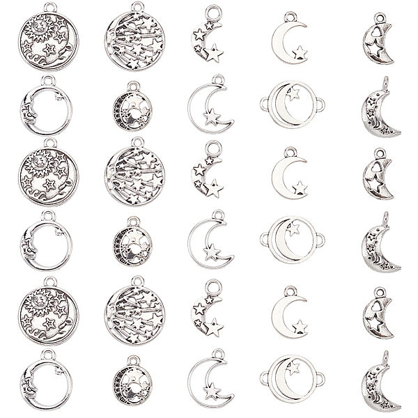 PandaHall PH 165pcs Moon Star Charms 10 Styles Crescent Moon Charms Antique Silver Romantic Charms Pendants for Eid Mubarak Ramadan...
PandaHall PH 165pcs Moon Star Charms 10 Styles Crescent Moon Charms Antique Silver Romantic Charms Pendants for Eid Mubarak Ramadan...