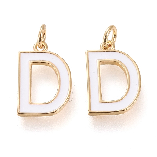 PandaHall Brass Enamel Pendants, with Jump Ring, Long-Lasting Plated, Real 18K Gold Plated, Letter.D, White, Letter.D, D: 17x11x1.8mm, Jump...
PandaHall Brass Enamel Pendants, with Jump Ring, Long-Lasting Plated, Real 18K Gold Plated, Letter.D, White, Letter.D, D: 17x11x1.8mm, Jump...