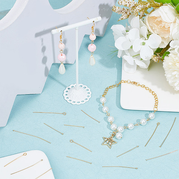 PandaHall UNICRAFTALE 8 Styles 240pcs Stainless Steel Eye Pins Golden Ball Head Pins 30-50mm Head Pins Open Eye Pins for Jewelry Findings...
PandaHall UNICRAFTALE 8 Styles 240pcs Stainless Steel Eye Pins Golden Ball Head Pins 30-50mm Head Pins Open Eye Pins for Jewelry Findings...