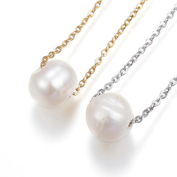 PandaHall 304 Stainless Steel Pendant Necklaces, with Freshwater Pearl Beads and Lobster Claw Clasps, Mixed Color, 17.7 inch(45cm) Pearl..., White
PandaHall 304 Stainless Steel Pendant Necklaces, with Freshwater Pearl Beads and Lobster Claw Clasps, Mixed Color, 17.7 inch(45cm) Pearl..., White