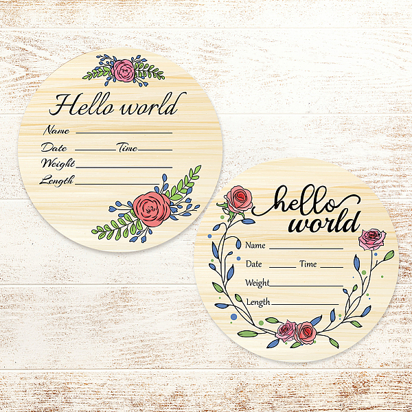 PandaHall AHANDMAKER 2PCS Baby Announcement Sign 6" Rose Design Personalized Newborn Name Announcement Sign, Gift for New Mom Baby Shower...
PandaHall AHANDMAKER 2PCS Baby Announcement Sign 6" Rose Design Personalized Newborn Name Announcement Sign, Gift for New Mom Baby Shower...