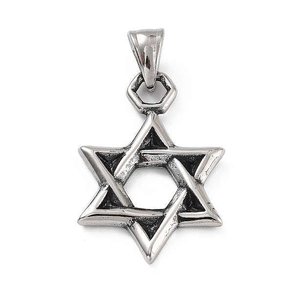 PandaHall 316 Surgical Stainless Steel Pendants, Star of David Charm, Antique Silver, 36x24x3mm, Hole: 7.4x4.8mm 316 Surgical Stainless...
PandaHall 316 Surgical Stainless Steel Pendants, Star of David Charm, Antique Silver, 36x24x3mm, Hole: 7.4x4.8mm 316 Surgical Stainless...