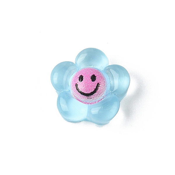 PandaHall Translucent Resin Cabochons, Flower with Smiling Face, Light Sky Blue, 9x9x3.3mm Resin Flower
PandaHall Translucent Resin Cabochons, Flower with Smiling Face, Light Sky Blue, 9x9x3.3mm Resin Flower