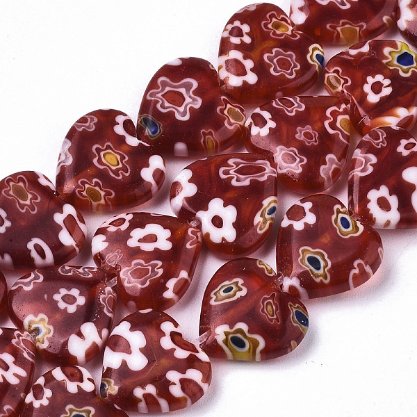 PandaHall Handmade Millefiori Lampwork Beads Strands, Heart, FireBrick, 11~12x12x4~5mm, Hole: 1mm, about 32~33pcs/strand, 12.72 inch~13.78..., Red
PandaHall Handmade Millefiori Lampwork Beads Strands, Heart, FireBrick, 11~12x12x4~5mm, Hole: 1mm, about 32~33pcs/strand, 12.72 inch~13.78..., Red