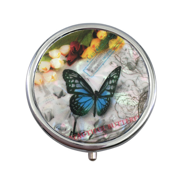 PandaHall Portable Stainless Steel Pill Box, with Shell and Mirror, 3 Grids Multi-use Travel Storage Boxes, Flat Round, Butterfly, 5x1.4cm...
PandaHall Portable Stainless Steel Pill Box, with Shell and Mirror, 3 Grids Multi-use Travel Storage Boxes, Flat Round, Butterfly, 5x1.4cm...