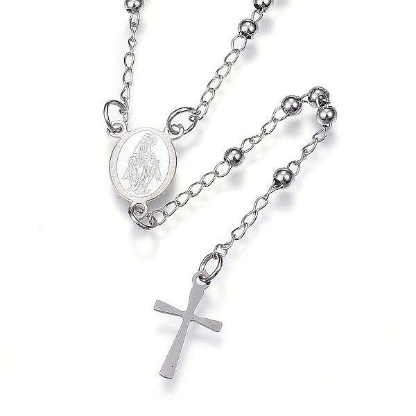 PandaHall 304 Stainless Steel Rosary Bead Necklaces, with Cross Pendant and Lobster Claw Clasps, Stainless Steel Color, 20.7 inch(52.5cm)...
PandaHall 304 Stainless Steel Rosary Bead Necklaces, with Cross Pendant and Lobster Claw Clasps, Stainless Steel Color, 20.7 inch(52.5cm)...