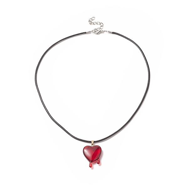 PandaHall Resin Melting Heart Peandant Necklace with Waxed Cord for Women, Red, 17.72 inch(45cm) Resin Heart Red
PandaHall Resin Melting Heart Peandant Necklace with Waxed Cord for Women, Red, 17.72 inch(45cm) Resin Heart Red