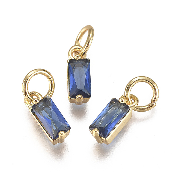 PandaHall Brass Micro Pave Cubic Zirconia Charms, Long-Lasting Plated, with Jump Ring, Real 18K Gold Plated, Rectangle, Blue, 10x3x3mm, Hole...
PandaHall Brass Micro Pave Cubic Zirconia Charms, Long-Lasting Plated, with Jump Ring, Real 18K Gold Plated, Rectangle, Blue, 10x3x3mm, Hole...