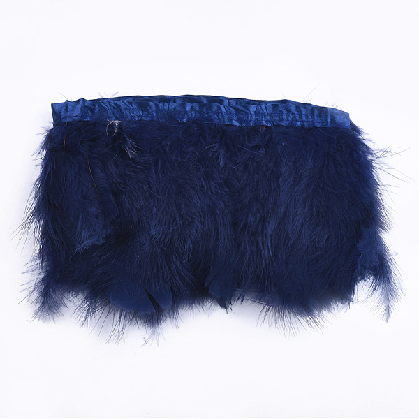 PandaHall Turkey Feather Fringe Trimming, Costume Accessories, Dyed, Marine Blue, 120~180mm, about 2m/bag Feather Feather Blue
PandaHall Turkey Feather Fringe Trimming, Costume Accessories, Dyed, Marine Blue, 120~180mm, about 2m/bag Feather Feather Blue
