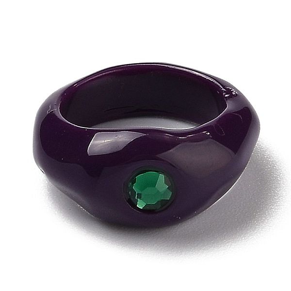 PandaHall Resin Finger Rings, with Plastic Rhinestone, Indigo, US Size 6, Inner Diameter: 17mm Resin Purple
PandaHall Resin Finger Rings, with Plastic Rhinestone, Indigo, US Size 6, Inner Diameter: 17mm Resin Purple
