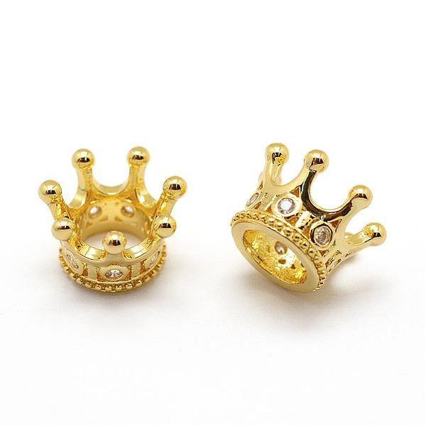 PandaHall Brass Micro Pave Grade AAA Cubic Zirconia Beads, Cadmium Free & Nickel Free & Lead Free, Crown, Large Hole Beads, Clear, Real 18K...
PandaHall Brass Micro Pave Grade AAA Cubic Zirconia Beads, Cadmium Free & Nickel Free & Lead Free, Crown, Large Hole Beads, Clear, Real 18K...