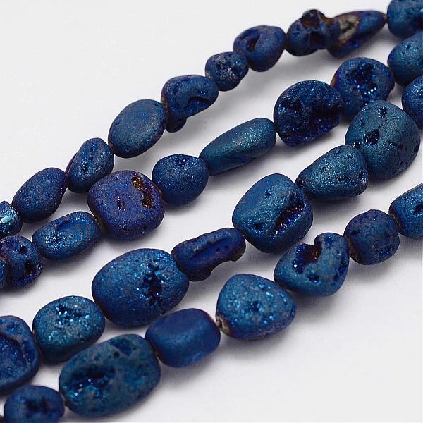 PandaHall Electroplated Natural Druzy Geode Crystal Bead Strands, Nuggets, Blue Plated, 5~13x8~9x6~9mm, Hole: 1mm, about 40~42pcs/strand...
PandaHall Electroplated Natural Druzy Geode Crystal Bead Strands, Nuggets, Blue Plated, 5~13x8~9x6~9mm, Hole: 1mm, about 40~42pcs/strand...