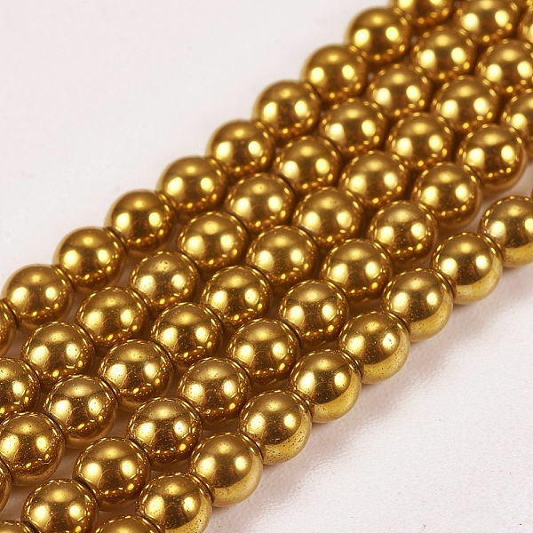 PandaHall Electroplate Non-magnetic Synthetic Hematite Beads Strands, Round, Grade A, Golden Plated, 3mm, Hole: 1mm, about 127pcs/strand, 16...
PandaHall Electroplate Non-magnetic Synthetic Hematite Beads Strands, Round, Grade A, Golden Plated, 3mm, Hole: 1mm, about 127pcs/strand, 16...