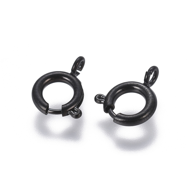 PandaHall 304 Stainless Steel Smooth Surface Spring Ring Clasps, Electrophoresis Black, 7.7x1.8mm, Hole: 1.8mm 304 Stainless Steel
PandaHall 304 Stainless Steel Smooth Surface Spring Ring Clasps, Electrophoresis Black, 7.7x1.8mm, Hole: 1.8mm 304 Stainless Steel