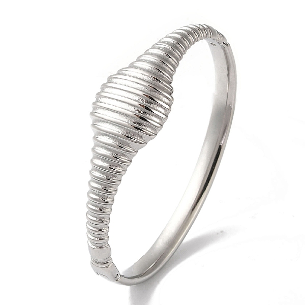 PandaHall 304 Stainless Steel Grooved Hinged Bangles for Women, Stainless Steel Color, Inner Diameter: 2-3/8x2 inch(6X5.05cm), 18.5mm 304...
PandaHall 304 Stainless Steel Grooved Hinged Bangles for Women, Stainless Steel Color, Inner Diameter: 2-3/8x2 inch(6X5.05cm), 18.5mm 304...
