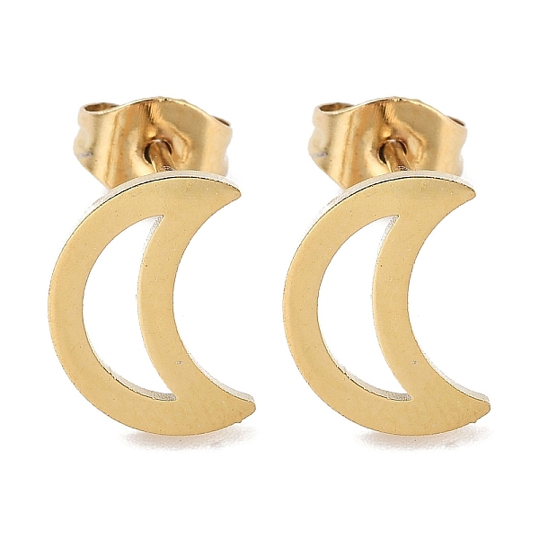 PandaHall Vacuum Plating 304 Stainless Steel Stud Earrings for Women, Hollow Moon, Golden, 10x7.5x1mm 304 Stainless Steel Moon
PandaHall Vacuum Plating 304 Stainless Steel Stud Earrings for Women, Hollow Moon, Golden, 10x7.5x1mm 304 Stainless Steel Moon