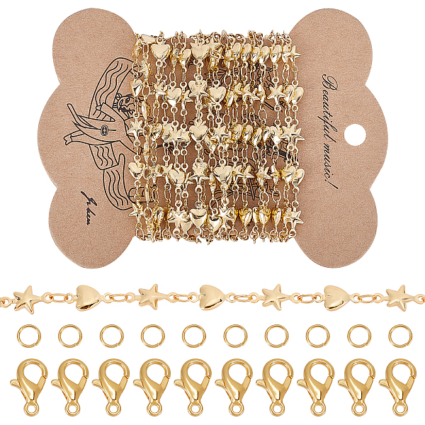 PandaHall CHGCRAFT 2.5M Brass Link Chains, with 20Pcs Brass Jump Rings and 15Pcs Alloy Lobster Claw Clasps, for DIY Necklaces Making Kits...
PandaHall CHGCRAFT 2.5M Brass Link Chains, with 20Pcs Brass Jump Rings and 15Pcs Alloy Lobster Claw Clasps, for DIY Necklaces Making Kits...