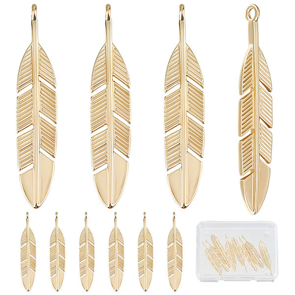 PandaHall Beebeecraft 10Pcs Brass Pendants, Long-Lasting Plated, Feather, Real 18K Gold Plated, 33x6.5x1.5mm, Hole: 1.4mm Brass Feather
PandaHall Beebeecraft 10Pcs Brass Pendants, Long-Lasting Plated, Feather, Real 18K Gold Plated, 33x6.5x1.5mm, Hole: 1.4mm Brass Feather