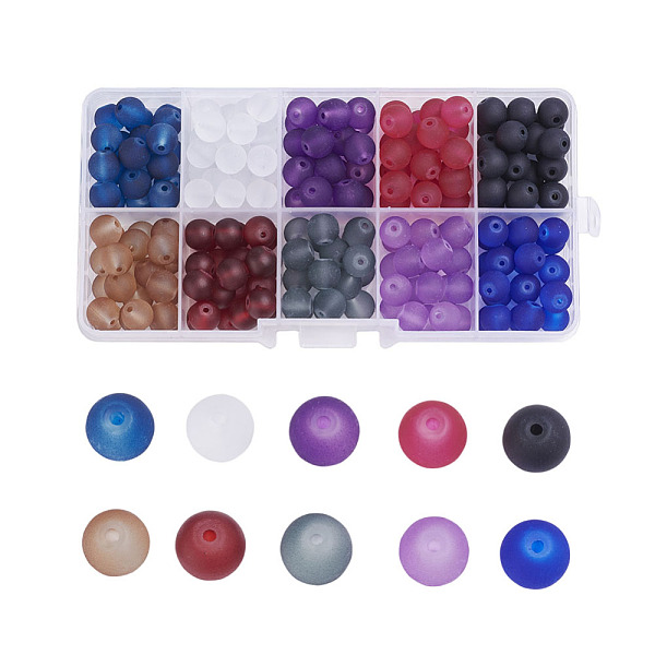 PandaHall Transparent Glass Beads, Frosted, Round, Mixed Color, 4mm, Hole: 1.1~1.3mm, about 1500~1550pcs/box Glass Round Multicolor
PandaHall Transparent Glass Beads, Frosted, Round, Mixed Color, 4mm, Hole: 1.1~1.3mm, about 1500~1550pcs/box Glass Round Multicolor
