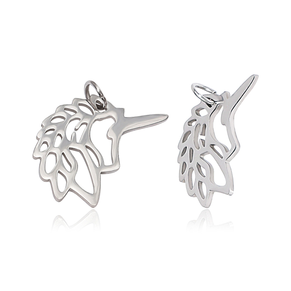 PandaHall 201 Stainless Steel Pendants, Unicorn, Stainless Steel Color, 22x16x1mm, Hole: 3mm 201 Stainless Steel Unicorn
PandaHall 201 Stainless Steel Pendants, Unicorn, Stainless Steel Color, 22x16x1mm, Hole: 3mm 201 Stainless Steel Unicorn