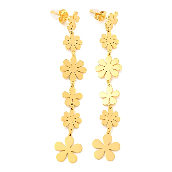 PandaHall 304 Stainless Steel Stud Earrings for Women, Small Daisy, Real 18K Gold Plated, 74x12mm 304 Stainless Steel Flower
PandaHall 304 Stainless Steel Stud Earrings for Women, Small Daisy, Real 18K Gold Plated, 74x12mm 304 Stainless Steel Flower
