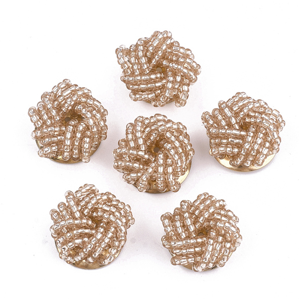 PandaHall Glass Seed Beads Cabochons, with Iron Sieve Findings, Light Gold, Dark Salmon, 18~20x9~11mm Glass Others Red
PandaHall Glass Seed Beads Cabochons, with Iron Sieve Findings, Light Gold, Dark Salmon, 18~20x9~11mm Glass Others Red