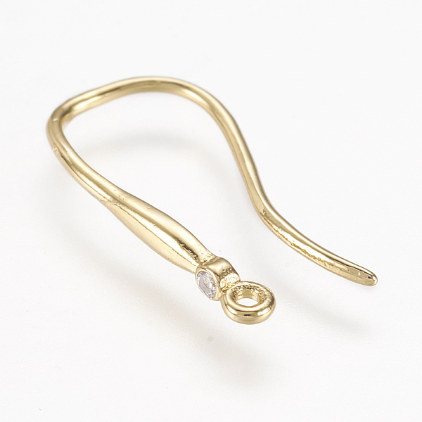 PandaHall Brass Earring Hooks, Real 18K Gold Plated, with Cubic Zirconia, Lead Free & Cadmium Free, 19.5x2x9.5mm, Hole: 1mm, 18 Gauge, Pin..., Clear
PandaHall Brass Earring Hooks, Real 18K Gold Plated, with Cubic Zirconia, Lead Free & Cadmium Free, 19.5x2x9.5mm, Hole: 1mm, 18 Gauge, Pin..., Clear