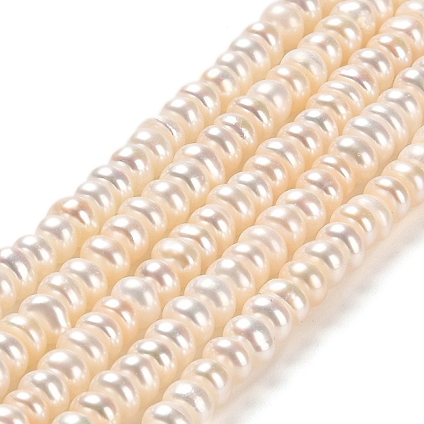 PandaHall Natural Cultured Freshwater Pearl Beads Strands, Rondelle, Grade 6A, Beige, 4.5~5x3~4.5mm, Hole: 0.7mm, about 94~97pcs/strand..., Yellow
PandaHall Natural Cultured Freshwater Pearl Beads Strands, Rondelle, Grade 6A, Beige, 4.5~5x3~4.5mm, Hole: 0.7mm, about 94~97pcs/strand..., Yellow
