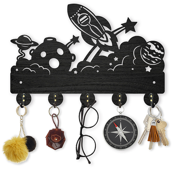 PandaHall Wood & Iron Wall Mounted Hook Hangers, Decorative Organizer Rack, with 2Pcs Screws, 5 Hooks for Bag Clothes Key Scarf Hanging..., Black
PandaHall Wood & Iron Wall Mounted Hook Hangers, Decorative Organizer Rack, with 2Pcs Screws, 5 Hooks for Bag Clothes Key Scarf Hanging..., Black