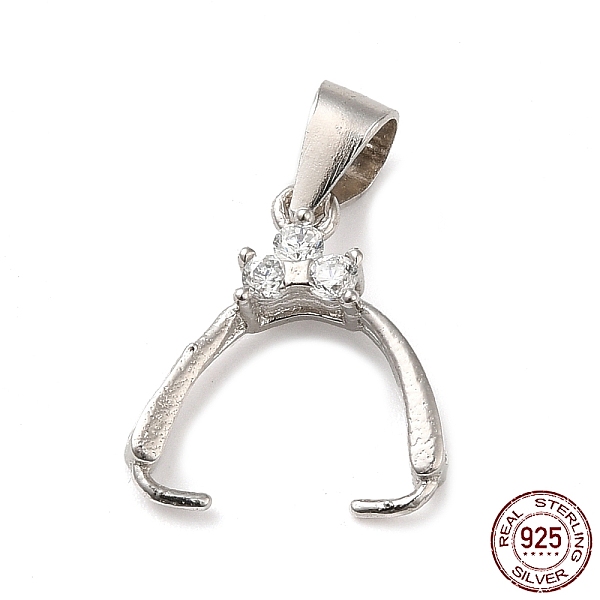 PandaHall Rhodium Plated 925 Sterling Silver Micro Pave Clear Cubic Zirconia Ice Pick Pinch Bails, with 925 Stamp, Real Platinum Plated...
PandaHall Rhodium Plated 925 Sterling Silver Micro Pave Clear Cubic Zirconia Ice Pick Pinch Bails, with 925 Stamp, Real Platinum Plated...