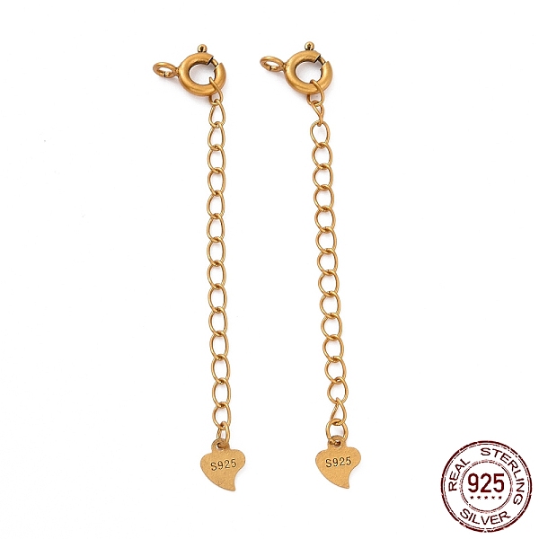 PandaHall 925 Sterling Silver Chain Extenders, with Spring Ring Clasps & Charms, Heart, Antique Golden, 59x5.8mm, Hole: 1.6mm Sterling...
PandaHall 925 Sterling Silver Chain Extenders, with Spring Ring Clasps & Charms, Heart, Antique Golden, 59x5.8mm, Hole: 1.6mm Sterling...