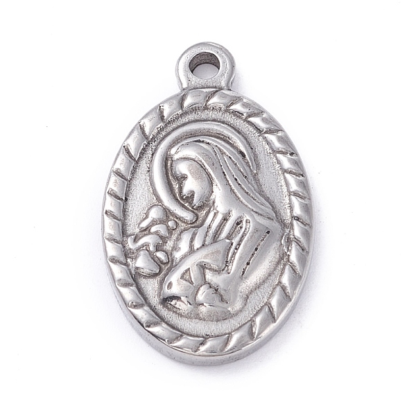 PandaHall 304 Stainless Steel Pendants, Oval with Saint, Stainless Steel Color, 24x14x3.5mm, Hole: 1.8mm 304 Stainless Steel Oval
PandaHall 304 Stainless Steel Pendants, Oval with Saint, Stainless Steel Color, 24x14x3.5mm, Hole: 1.8mm 304 Stainless Steel Oval