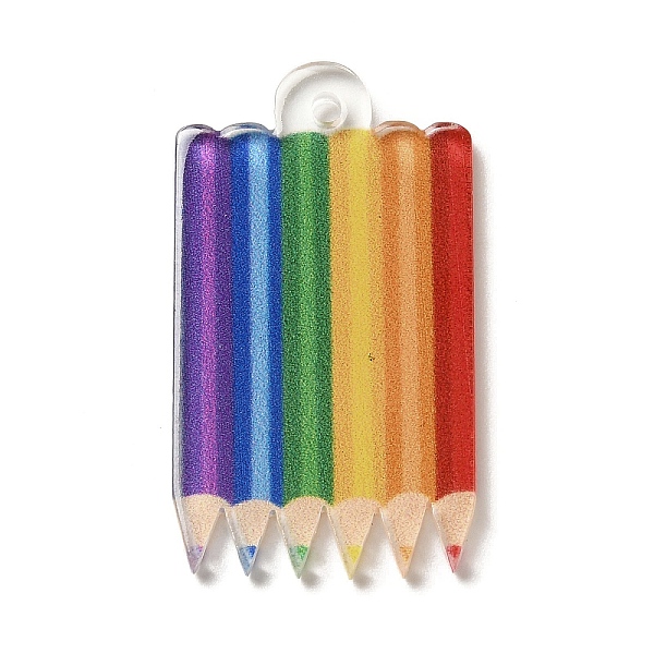 PandaHall Translucent Acrylic Pendants, Pencil Charms, Colorful, 34x19x2mm, Hole: 1.8mm Acrylic Pencil
PandaHall Translucent Acrylic Pendants, Pencil Charms, Colorful, 34x19x2mm, Hole: 1.8mm Acrylic Pencil