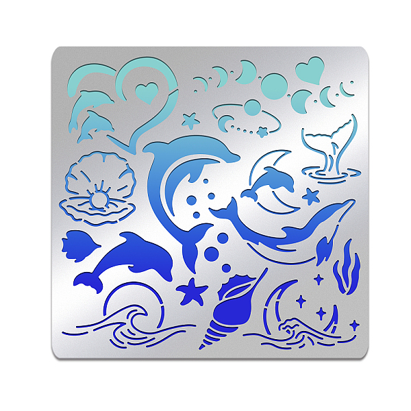 PandaHall BENECREAT Dolphin Nebula Metal Journal Stencil, 6x6" Ocean Theme Stainless Steel Template for Painting, Wood Burning, Journaling...
PandaHall BENECREAT Dolphin Nebula Metal Journal Stencil, 6x6" Ocean Theme Stainless Steel Template for Painting, Wood Burning, Journaling...
