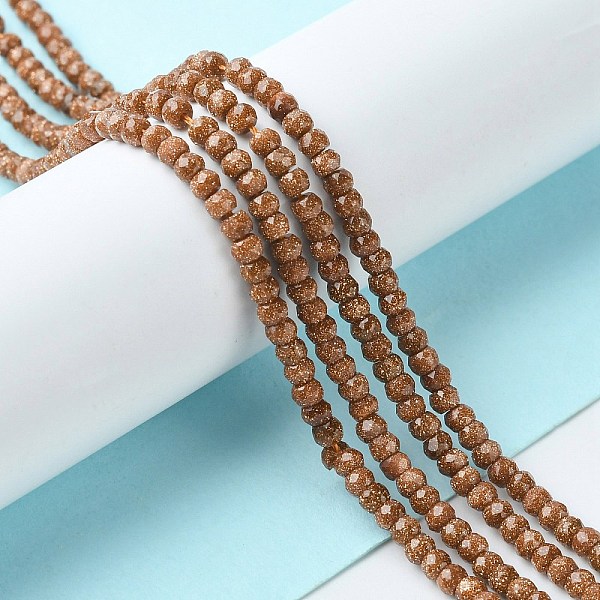 PandaHall Synthetic Goldstone Beads Strands, Faceted, Rondelle, 3x2mm, Hole: 0.7mm, about 172pcs/strand, 14.96 inch(38cm) Goldstone Rondelle
PandaHall Synthetic Goldstone Beads Strands, Faceted, Rondelle, 3x2mm, Hole: 0.7mm, about 172pcs/strand, 14.96 inch(38cm) Goldstone Rondelle