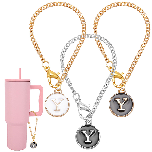 PandaHall Flat Round with Letter Alloy Enamel Wine Glass Charms, with Iron Twisted Chains and Zinc Alloy Lobster Claw Clasps, Letter Y..., Multicolor
PandaHall Flat Round with Letter Alloy Enamel Wine Glass Charms, with Iron Twisted Chains and Zinc Alloy Lobster Claw Clasps, Letter Y..., Multicolor