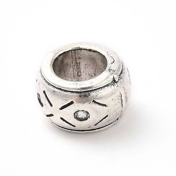 PandaHall Tibetan Style Alloy European Beads, Large Hole Beads, Rondelle, Antique Silver, 10x7mm, Hole: 5.6mm, about 284pcs/500g Alloy...
PandaHall Tibetan Style Alloy European Beads, Large Hole Beads, Rondelle, Antique Silver, 10x7mm, Hole: 5.6mm, about 284pcs/500g Alloy...