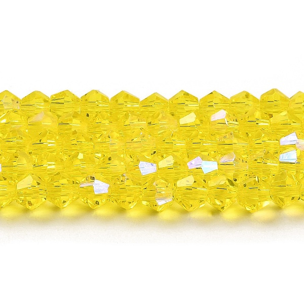 PandaHall Transparent Electroplate Glass Beads Strands, AB Color Plated, Faceted, Bicone, Yellow, 3.5mm, about 113~115pcs/strand, 36~36.5cm...
PandaHall Transparent Electroplate Glass Beads Strands, AB Color Plated, Faceted, Bicone, Yellow, 3.5mm, about 113~115pcs/strand, 36~36.5cm...